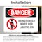 Signmission Do Not Enter When Red Light Is On Danger Sign, Vinyl Decal, 10in W x 7in L, 2PK OS-2PACK-DS-D-710-L-1141 - alternate 7